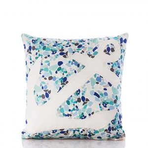 White Anchor on Sea Glass Print Pillow - nauti shopper - marinalife - Boat Interior