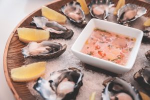 Oysters and lemons on ice - ne oysters- marinalife